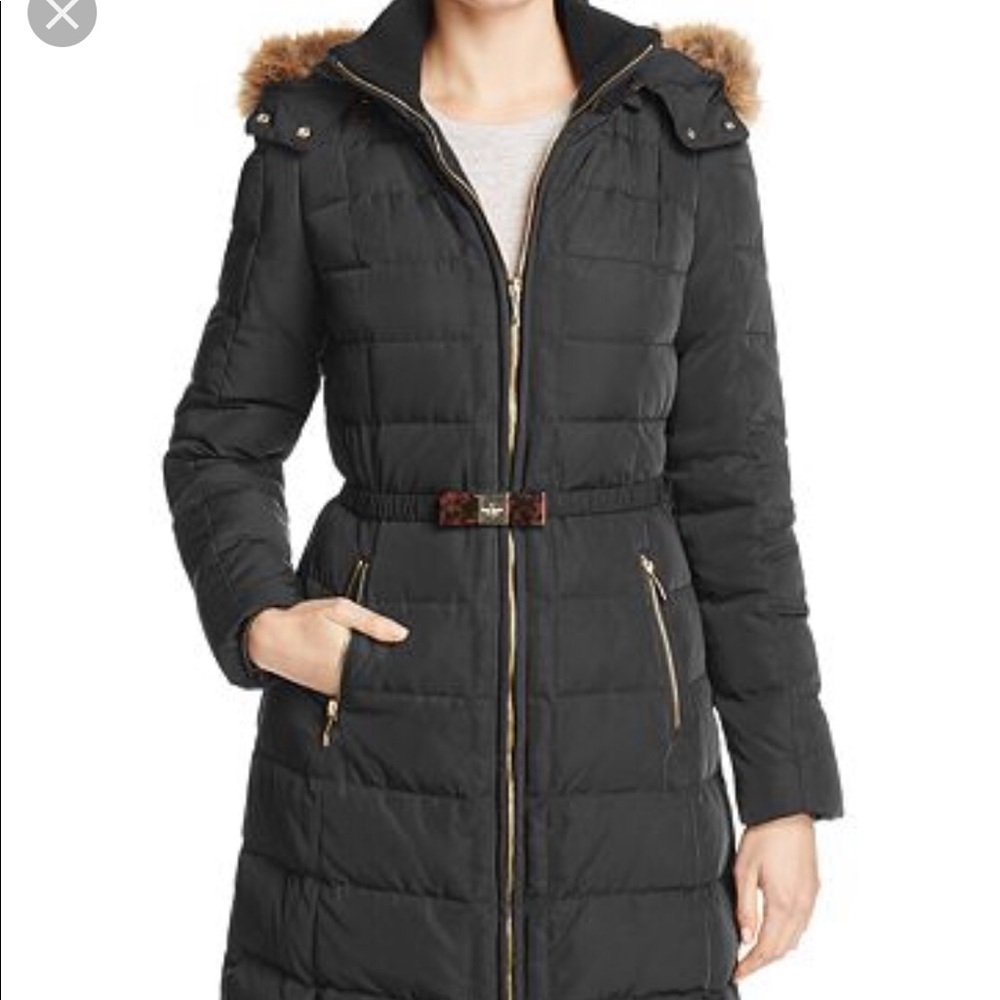 Kate spade winter down coat with bow belt